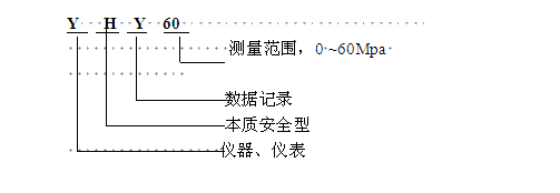 YHY60本安型压力计型号表示